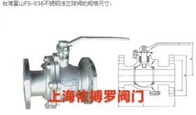 台湾富山不锈钢法兰球阀FS-036